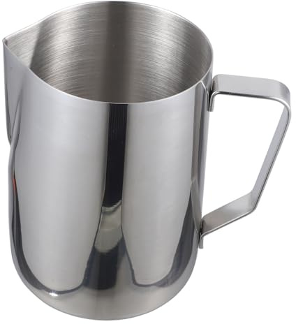 ULTECHNOVO Jarra Lechera Acero Inoxidable Para Espumar Leche y Servir Café Diseño Preciso y Ligero Accesorios Profesionales Para Cafetería Fácil Limpieza y Apta Para Lavavajillas