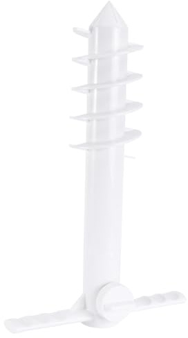 YARNOW Tarière Parasol Plage Abs 5 Spirales 38x25 Cm, Ancrage Sol Robuste pour Parasol de Jardin et Plage, Accessoire Portable Résistant Vent, Piquet D’ancrage Extérieur Pratique