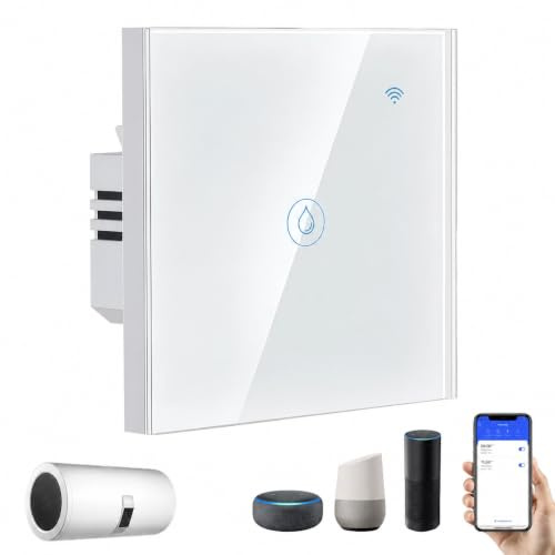 Wifi Smart Immersion Heater Timer Switch, 40A Smart Heater Switch | 8000W Wifi Light Switch with Timer & LED Indicator Light, App Voice Remote Control Compatible with Alexa & Google Assistant