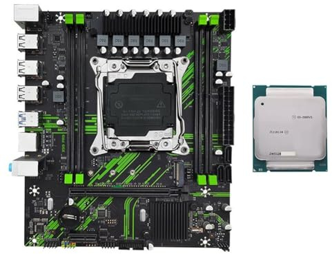 NONDK Kit de Placa Base X99 PR9 LGA 2011-3 Apto para 4 Memorias RAM DDR4 SATA M.2/NVME M.2 con Procesador CPU E5 2666v3