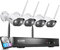 ZOSI Sistema de Cámara de Vigilancia WiFi 8CH 3MP H.265+ Grabador NVR Inalámbrica con (4) Cámara de Seguridad Exterior, Visión Nocturna, Alarma de Movimiento, 1TB Disco Duro