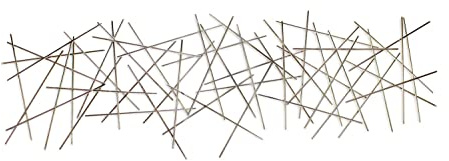 KunstLoft Wanddeko Metall | 100% HANDGEFERTIGT | 150x50x3,5cm | Wandbild Metall 'Stick Together' | Abstrakte Skulpturen | Gold Silber | Wandskulptur | Metalldeko Wand Wohnzimmer