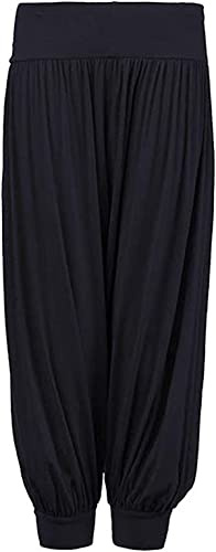 Loxdonz Kids Harem Loose Casual Baggy Sports Dancing Pants Girls Harem Children Trouser, 11 Years, 12 Years, Black