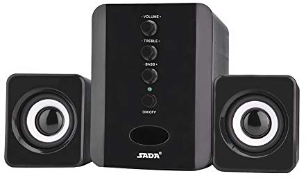 Diyeeni USB PC Lautsprecher, Wired Desktop Lautsprecher mit 3,5mm Klinken 3 Zoll Bass Speaker Aktiv Desktop Computer Boxen Stereoklang, Ideal für Zuhause Büro(Schwarz)