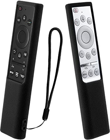 Funda Protectora de Silicona para Samsung Mando a Distancia, BN59-01311G BN59-01311B BN59-01265A BN59-01358B, Funda Mando para Samsung, Antideslizante, A Prueba de Golpes, Lavable (Negro)