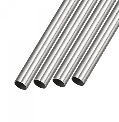sourcing map 304 Acier Inox Tube (10mm OD x 0,4mm Paroi T x 250mm L) 4Pcs, Droit Tube - pour Maison Ameublement, Machines