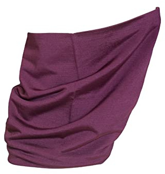 Jasmine Silk Pure Silk Snood/Scarf Silk Neck Warmer Tube Balaclava (Burgundy)