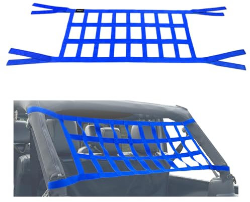 ROMASO Cargo Net for Jeep,Rear Trunk Cargo Net,Roof Hammock Net for Jeep Wrangler YJ TJ JK JKU JL JLU,Cargo Restraint System(Blue)