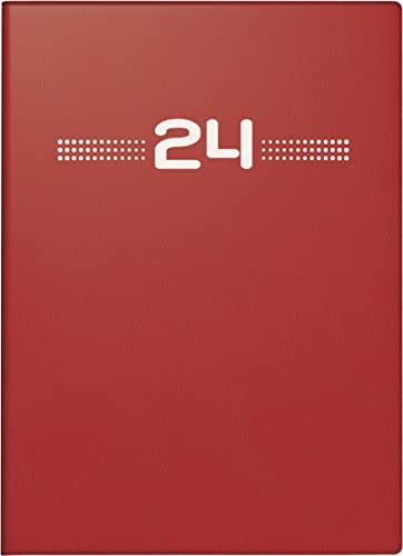 rido/idé Wochenkalender Modell perfect/Technik I 2024 2 Seiten = 1 Woche Blattgröße 10 x 14 cm rot