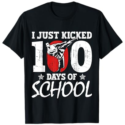 I Just Kicked 100 Days Of School Martial Arts Karate Kick T-Shirt