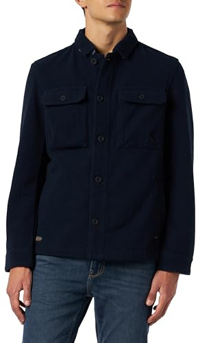 camel active Giacca Oversize Per Interni, Effetto Lana, Blazer Casual Uomo, Blu Scuro, M