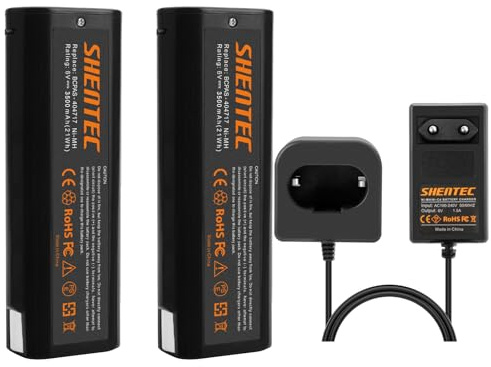 Shentec 6V 3500mAh NI-MH Cargador Batería de Repuesto för Batería Paslode 404717 B20544E BCPAS-404717 404400 900400 900420 900600 901020 9010200 2027 f18 im250 im250a im350a
