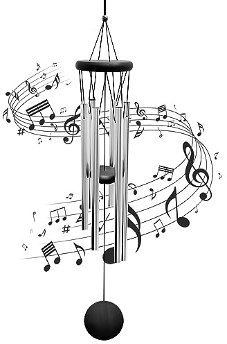 RZMZBY Campanelli a Vento,Carillon Vento,Scacciapensieri da Esterno con 6 Tubi,Scacciaspiriti in Legno per Esterni,per Esterno, giardino, patio