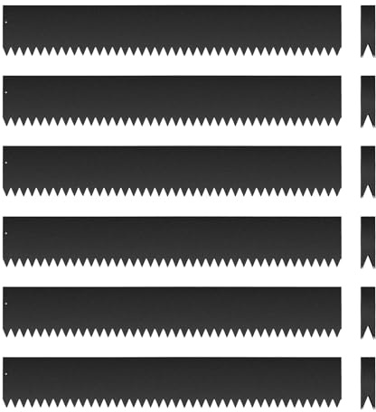 Landscape Edging Kit - 40 L x 6 H Each (20ft Total) Galvanized Bendable Metal Garden Edging for Lawn Yard- No-Dig Hammer-in Heavy Duty Metal Edging Border with 6 Clips