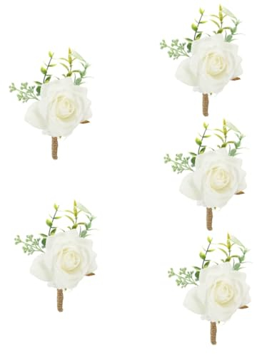 Zerodeko 5 Stücke Hochzeit Decor Zubehör Brautjungfer Corsage Künstliche Corsage Bequem Für Stunden Schillernden Look