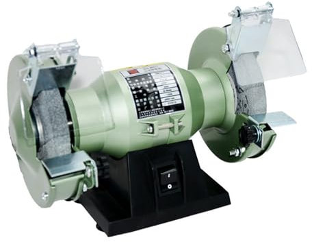Meuleuses d'établi de puissance de 5 pouces, meuleuses multifonctions à double meule de 120 W, moteur en cuivre pur de 3000 tr/min, avec meules à grain 36/60 et deux protections oculaires