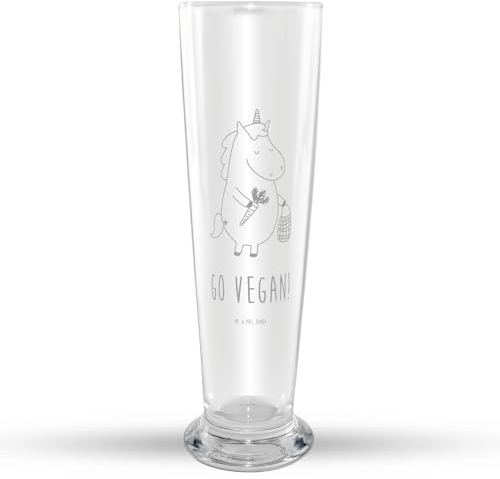 Mr. & Mrs. Panda Weizenglas Einhorn Vegan, Premium Glas, 500 ml