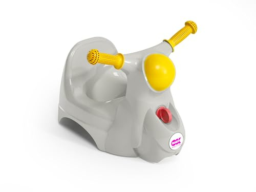 OKBABY Scooter – Kindertöpfchen mit ergonomischem Sitz, in Form eines Motorrads – Grau