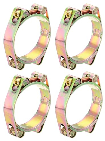 sourcing map 4 Pack T-Bolt Hose Clamp, 0.8 Heavy Duty Adjustable Tube Clamps Radiator Hose Clamp Working Range 55-65mm for 2.17-2.56 Hose ID Intake Soft Hose Intercooler Clamp