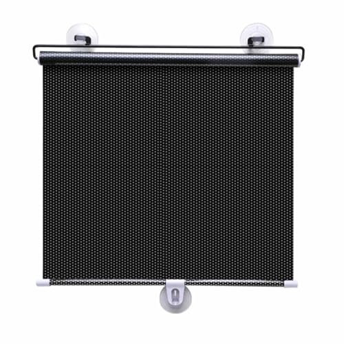 Tragbare, einziehbare Rollos mit Saugnäpfen, leichter Sonnenschutz für Privatsphäre und Isolierung, ohne Bohren, Schwarz, 40 x 60 cm