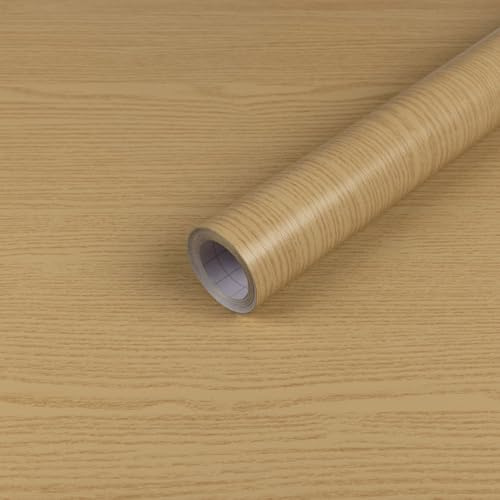 Honcet Wood Vinyl Wrap 30x300cm, Wood Effect Vinyl Sticky Back Plastic for Furniture, Self Adhesive Wallpaper Oak Cupboard Wall