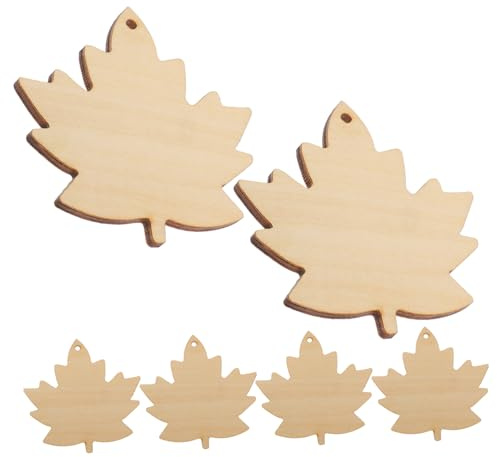 DIYEAH 6piezas Madera Recortadas De Arce Para Manualidades Adornos De Otoño y Halloween Decoración Del Aula Hogar Recortes De Madera Diy De Sin Terminar De Para Manualidades