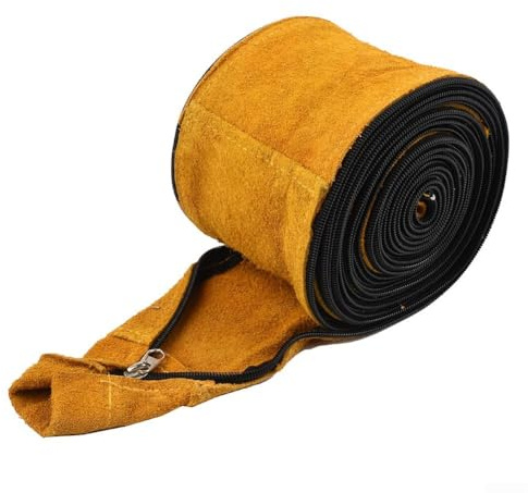 Copertura per cavo in pelle bovina resistente, lunghezza 7 m, larghezza 10,2 cm, guaina protettiva resistente al calore