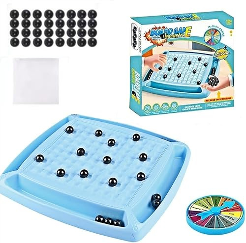 Magnetisches Schachspiel, Magnetspiel, 32 Magnetkugeln Familienspiel Ab 2 Spieler, Logikspiel Zur Förderung Von Konzentration & Geschicklichkeit (Deluxe-Ausgabe（32 pillen）)