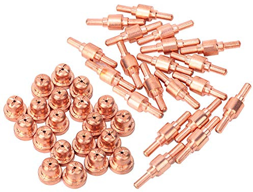 40pcs Plasmaschneider Verbrauchsmaterial Elektroden Düse für PT31 LGK40 Plasmabrenner - Hitzebeständig, langlebig, passgenau, ideal für präzises Schneiden und einfachen Austausch