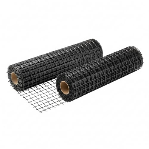 FORTUNATO Rete in Fibra di Vetro per Armatura Massetti e Intonaci, 2 Rotoli 1x50m, Maglia 40x40mm, 160g/m², Copertura 100mq, Trattamento Antialcalino