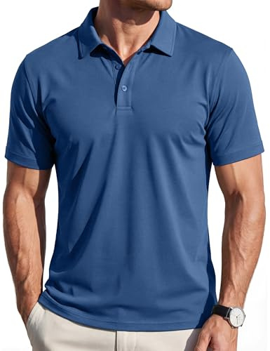 EKLENTSON Poloshirt Herren Kurzarm Atmungsaktiv Golf Shirt Casual Polo | Polo, Kurzarm, Baumwolle, Regular Fit, Sommer, Casual, Business, Schnelltrocknend, Kühl, Komfortabel, Golf, Tennis