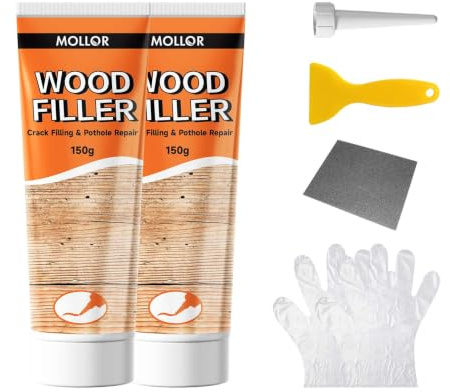 MOLLOR Masilla para madera (300 g), color blanco