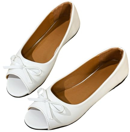 Sandales Femme d'été Ballerines à Bout Ouvert Semelle Plate Slip-on Chaussures De Marche Confortable Tendance Chaussures Légères à Enfiler Extérieur Plage Vacances