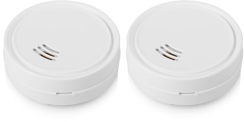SMARTWARES Mini Wassermelderset Ø 6,3cm mit lautem 85dB Alarm, Schutz vor Wasserschäden