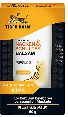 TIGER BALM® NACKEN & SCHULTER BALSAM (1 x 50 ml) – Pflegender Balsam für Nacken & Schultern, leichte Creme bei Verspannungen, ideal für zwischendurch