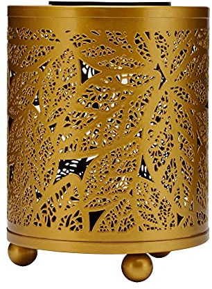 Pauleen 48166 Sunshine Romance Solar-Laterne für Balkon oder Garten Gold Außenbeleuchtung Metall Solar 1800K