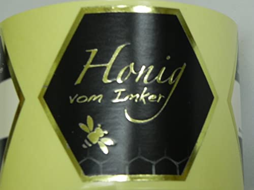 Generisch ApiSina Etiketten f.Honig, 2x100 STK (vorne/hinten) f.500g ohne Eindruck Honigglasetiketten Honigetiketten Imker,Imkerei