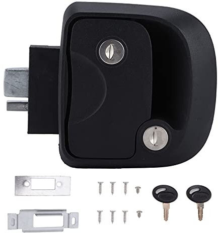 Aramox Loquet de Porte Double à l'Intérieur et à l'Extérieur, Serrure de Porte pour Véhicule de Personne, Camion, Caravane et Camping-car, Serrure Multifonction en Alliage de Zinc avec 2 Clés