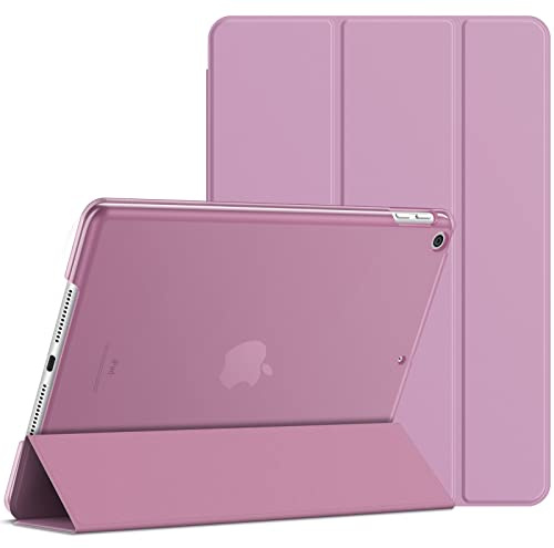 JETech Hülle für iPad 6./5. Gen 9,7 (2018/2017), Rosa | Schlanke Transluzent Rückseite, Dreifach-Ständer, Auto Schlafen/Wachen, Leichter Stoßschutz