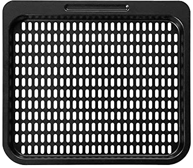DAZZLEEX Vassoio da Cucina,1Pcs Resistente e Staccabile a Rete Rack in Acciaio al Carbonio friggitrice ad Aria Piccoli elettrodomestici da Nero (Dimensioni: 26 x 23 cm)