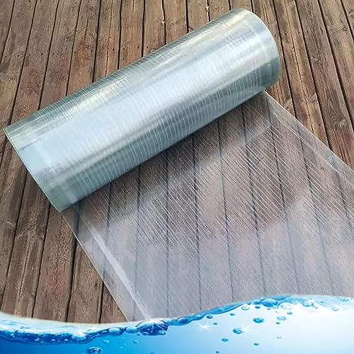 Panneau de Toiture en Polycarbonate de Serre,Feuille de Remplacement de Hangar Transparents Plaque de Revêtement de Toit,Plaque en Fibre de Verre,Couverture Auvent de Portes et Fenêtres,W×L-1x15m