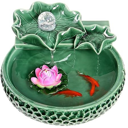 BebeXi Fontana Grande da Giardino Esterno Fontana da Tavolo Fontana da Tavolo Fontana da Tavolo con Fontana a Cascata per Meditazione Zen