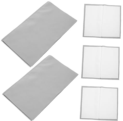 ibasenice 5piezas Toallitas De Limpieza para Joyas De Doble Color Gris Paño para Pulir Joyas y Limpiar para Limpieza De Joyería