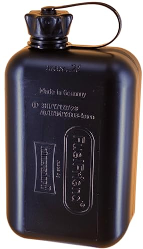 FuelFriend®-BIG max. 2,0 Liter PURE BLACK - extrem stabiler Klein-Benzinkanister Mini-Reservekanister mit UN-Zulassung…