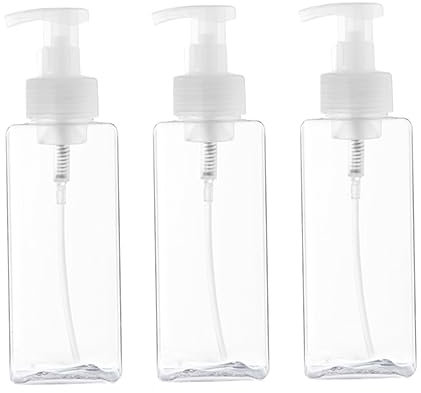 minkissy 3pcs Refillable Liquid Soap Bottles 650ml Pump Dispenser Bottles Subpackaging Containers for Shampoo and Hand Wash