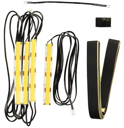 BCZAMD X1 X1C X1E LED Upgrad Set - 3D Drucker Zubehör: COB Lampp 5V 12W 3 Abschnitt 2,9 Zoll Länge Strip Lightt - 1 Abschnitt mit Y Adapter Fit Build in Lightt - Plug and Play