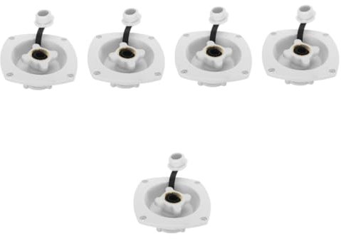 ULTECHNOVO 5st Wassertankmündung Drehbar Mit Deckel Camper-Teile Wohnmobil Zubehör Austausch des Wassereinlasses Im Wohnmobil Ersatzteile Für Wohnmobile Einfüllöffnung Für Meerwasser Weiß Pp