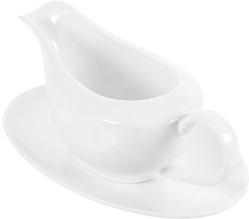 Cabilock Ceramic Sauce Serving Dish Milk Gravy Boat for Serving Sauces and Gravy at Family Dinners