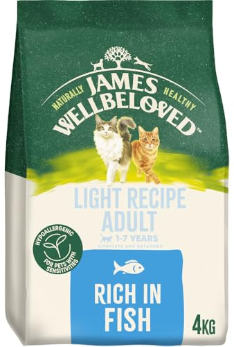 James Wellbeloved Cat Adult Hypoallergenic Dry Food Light Fish 4 kg