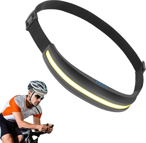 Torcia frontale a LED ricaricabile, fascio largo 230°, lampada frontale super luminosa, doppia lampada a LED, 3 modalità di controllo del sensore, per ciclismo, equitazione, cappelli duri